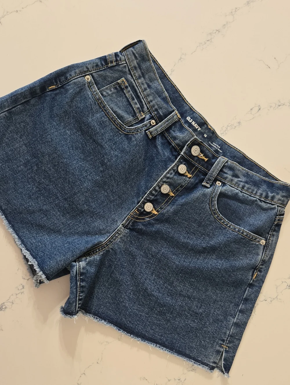 Girls High Rise Adjustable Waist Shorts